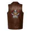 1sttheworld Clothing - Viking Asgard Vikings Leather Sleeveless Biker Jacket A35