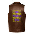 1sttheworld Clothing - Viking We Almost Always Almost Win Funny Vikings Leather Sleeveless Biker Jacket A35