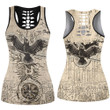 1sttheworld Clothing - Viking Raven Carry Spear of Odin Vintage Hollow Tank Top A35 | 1sttheworld