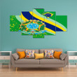 1sttheworld Canvas Wall Art - Brazil Special Flag Canvas Wall Art A35