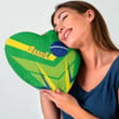 1sttheworld Heart Shaped Pillow - Brazil Sporty Style Heart Shaped Pillow A35