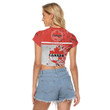 1sttheworld Clothing - Canada Sport Broken Style Women's Raglan Cropped T-shirt A35