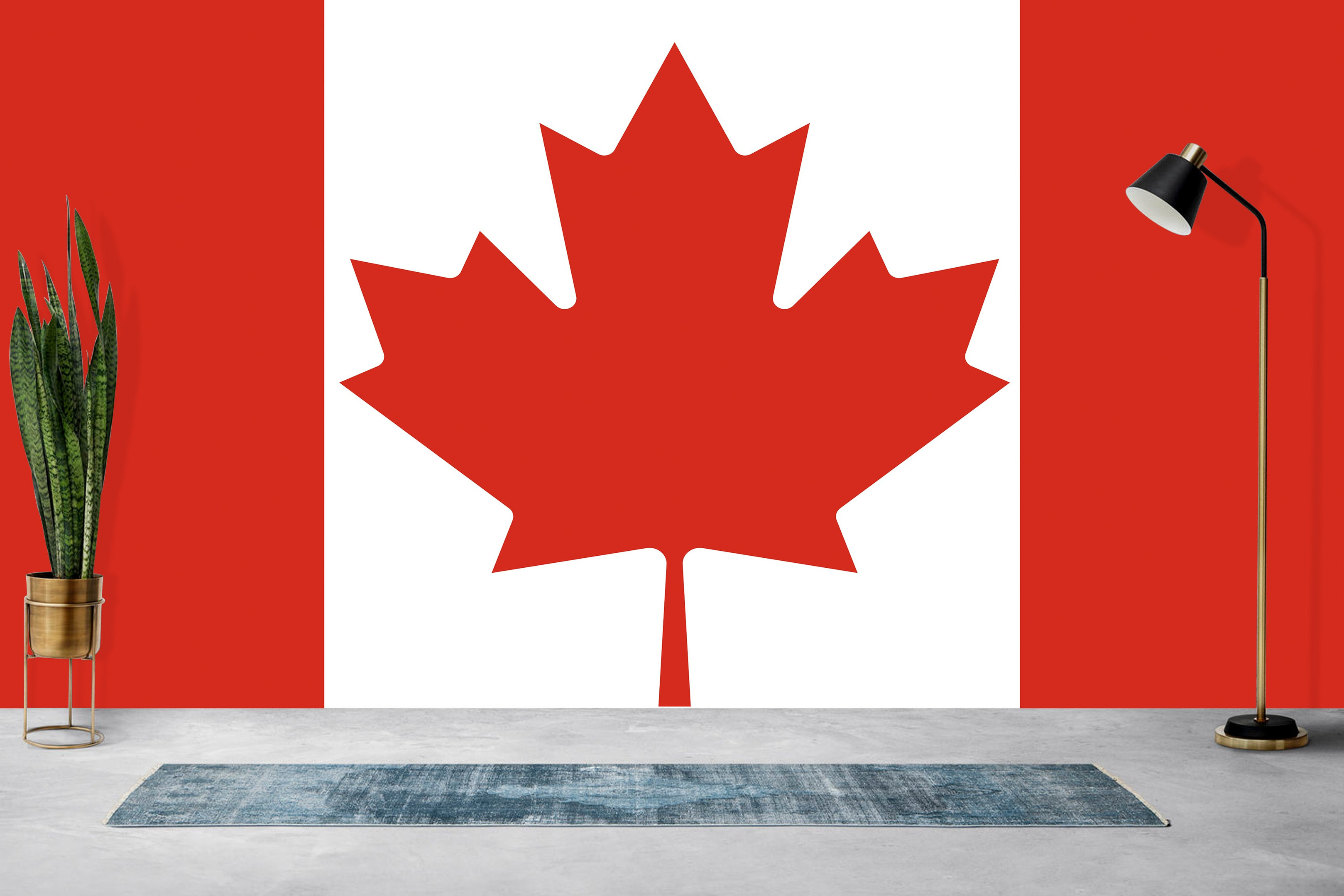 1sttheworld Canvas - Canada Flag Canvas Wall Mural A35