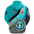 1stteworld Clothing - Northern Mariana Islands Special Polynesia Cyan Style Hoodie A35