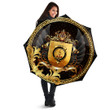 1sttheworld Umbrella - Dunlop Family Crests Umbrella - Ornamental Heraldic Shield Black Wings A7 | 1sttheworld