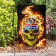 1sttheworld Flag - Canada Of British Columbia Flaming Skull Flag A7 | 1sttheworld