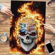 1sttheworld Jigsaw Puzzle - Canada Of Newfoundland And Labrador Flaming Skull Jigsaw Puzzle A7 | 1sttheworld