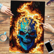 1sttheworld Jigsaw Puzzle - Of South Dakota Flaming Skull Jigsaw Puzzle A7 | 1sttheworld