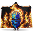 1sttheworld Hooded Blanket - Asturias Flaming Skull Hooded Blanket A7 | 1sttheworld