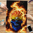 1sttheworld Jigsaw Puzzle - Canada Of New Brunswick Flaming Skull Jigsaw Puzzle A7 | 1sttheworld
