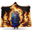 1sttheworld Hooded Blanket - Canada Of Alberta Flaming Skull Hooded Blanket A7 | 1sttheworld