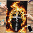 1sttheworld Jigsaw Puzzle - Cornwall Flaming Skull Jigsaw Puzzle A7 | 1sttheworld