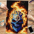 1sttheworld Jigsaw Puzzle - Of Minnesota Flaming Skull Jigsaw Puzzle A7 | 1sttheworld