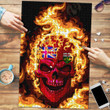 1sttheworld Jigsaw Puzzle - Canada Of Ontario Flaming Skull Jigsaw Puzzle A7 | 1sttheworld