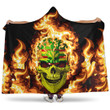 1sttheworld Hooded Blanket - Hawaii Kanaka Maoli Flaming Skull Hooded Blanket A7 | 1sttheworld