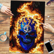1sttheworld Jigsaw Puzzle - Of The Northern Mariana Islands Flaming Skull Jigsaw Puzzle A7 | 1sttheworld