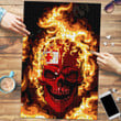 1sttheworld Jigsaw Puzzle - Tonga Flaming Skull Jigsaw Puzzle A7 | 1sttheworld