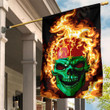 1sttheworld Flag - Burkina Faso Flaming Skull Flag A7
