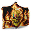 1sttheworld Hooded Blanket - Sri Lanka Flaming Skull Hooded Blanket A7
