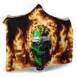 1sttheworld Hooded Blanket - Andalucia Flaming Skull Hooded Blanket A7