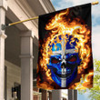 1sttheworld Flag - Canada Of Quebec Flaming Skull Flag A7
