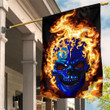 1sttheworld Flag - Of Nevada Flaming Skull Flag A7