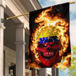 1sttheworld Flag - Venezuela Flaming Skull Flag A7