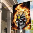 1sttheworld Flag - Scotland Sutherland Flaming Skull Flag A7