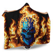 1sttheworld Hooded Blanket - Yap Flaming Skull Hooded Blanket A7