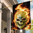 1sttheworld Flag - Of New York 1896 - 1901 Flaming Skull Flag A7