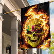 1sttheworld Flag - Sri Lanka Flaming Skull Flag A7