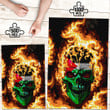 1sttheworld Jigsaw Puzzle - Palestine Flaming Skull Jigsaw Puzzle A7