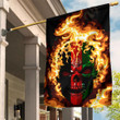 1sttheworld Flag - Of Afghanistan Flaming Skull Flag A7