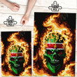 1sttheworld Jigsaw Puzzle - Suriname Flaming Skull Jigsaw Puzzle A7