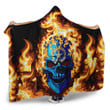1sttheworld Hooded Blanket - Northern Mariana Islands Flaming Skull Hooded Blanket A7