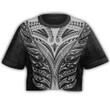 Maori Fern Neck Croptop T-shirt A95 | 1sttheworld