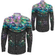 Maori Devil Fish Shell Long Sleeve Button Shirt A95 | 1sttheworld