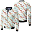 1sttheworld Clothing - Corgi Dog with Crown - Fleece Winter Jacket A7 | 1sttheworld