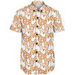 1sttheworld Clothing - Cute Corgi Dog - Short Sleeve Shirt A7 | 1sttheworld