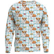 1sttheworld Clothing - Corgi Dog with Crown - Sweatshirts A7 | 1sttheworld