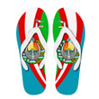 1sttheworld Flip Flop - Uzbekistan Special Flag Flip Flop A35
