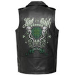 1sttheworld Clothing - MacArthur Ancient Tartan Luck of the Irish Sleeve Leather Sleeveless Biker Jacket A35