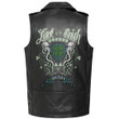 1sttheworld Clothing - MacKay Ancient Tartan Luck of the Irish Sleeve Leather Sleeveless Biker Jacket A35