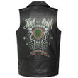 1sttheworld Clothing - MacKintosh Ancient Tartan Luck of the Irish Sleeve Leather Sleeveless Biker Jacket A35