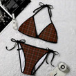 1sttheworld Clothing - SCOTT BROWN MODERN Tartan 2 Piece Bikini A35
