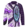 Thistle Scotland Celtic Knot and Strained Windown Purple Style Hockey Jersey A94 | 1stIreland