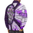 Thistle Scotland Celtic Knot and Strained Windown Purple Style Padded Jacket A94 | 1stIreland
