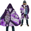 Thistle Scotland Celtic Knot and Strained Windown Purple Style Cloak A94 | 1stIreland