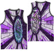 Thistle Scotland Celtic Knot and Strained Windown Purple Style Basketball Jersey A94 | 1stIreland