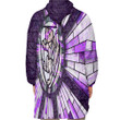 Thistle Scotland Celtic Knot and Strained Windown Purple Style Snug Hoodie A94 | 1stIreland